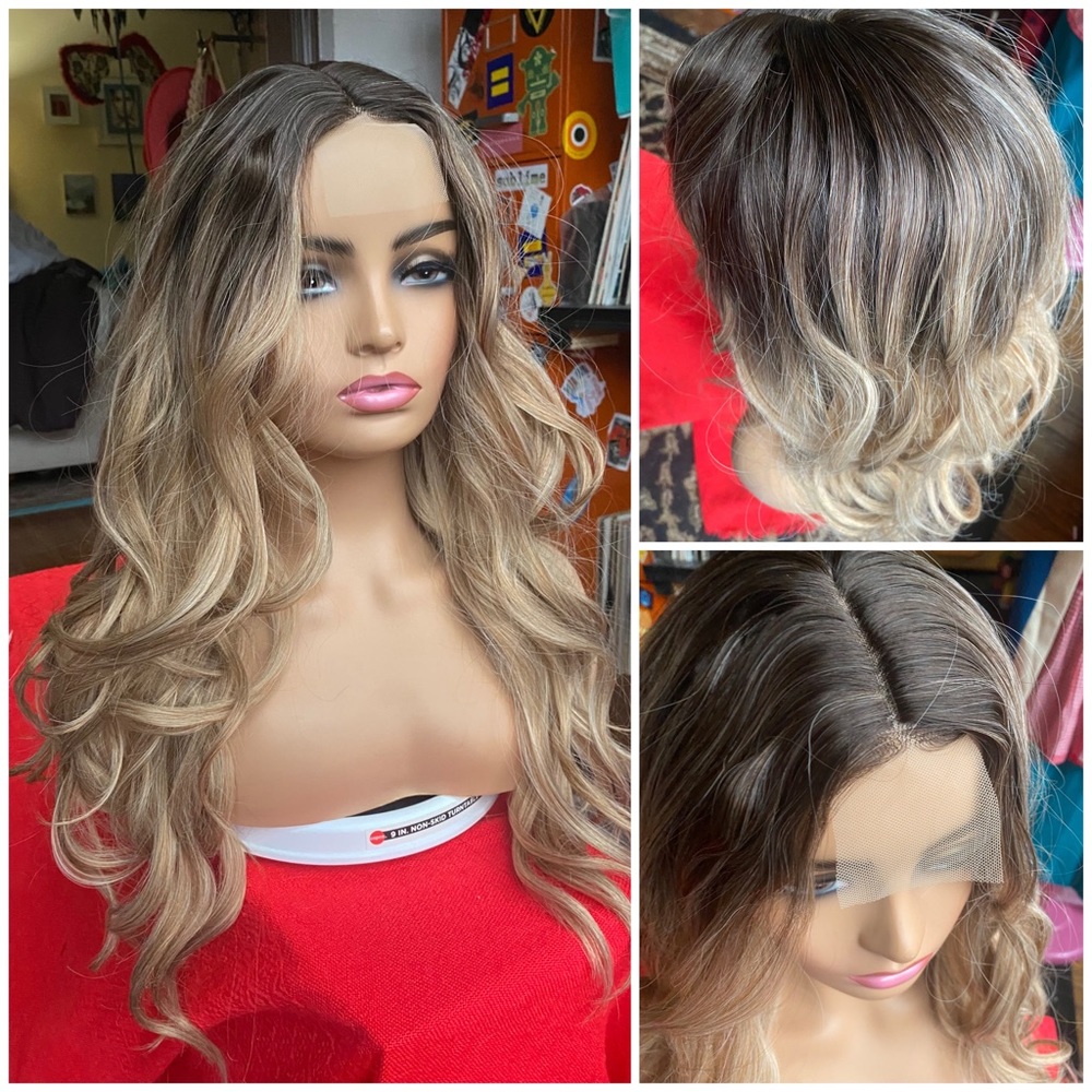 CLEARANCE Center part Lace front caramel wig